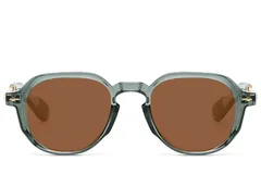 BS2607-0689_Green_Oval_Plastic_Sunglasses_front