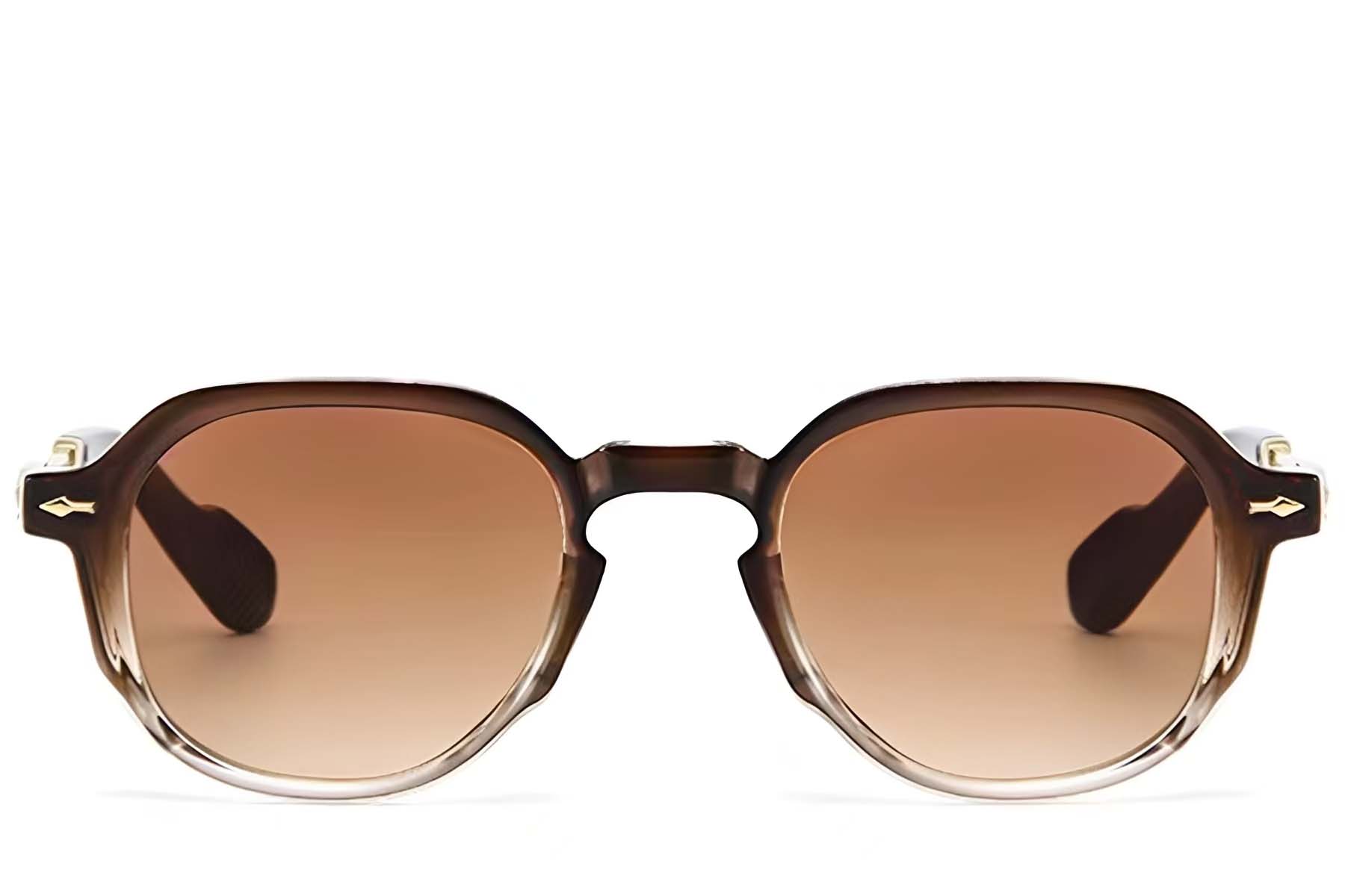 BS2607-0690_Brown_Oval_Plastic_Sunglasses_front
