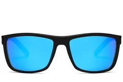 BS2607-0691_Black_Rectangular_Plastic_Polarized Sunglasses_front