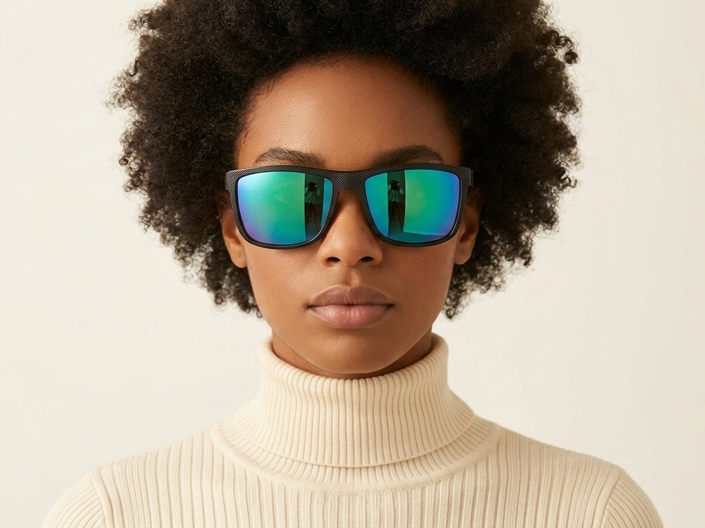 BS2607-0693_Black_Rectangular_Plastic_Polarized Sunglasses-tryon_female