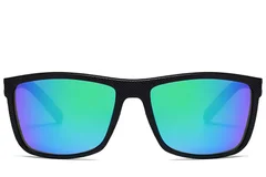 BS2607-0693_Black_Rectangular_Plastic_Polarized Sunglasses_front