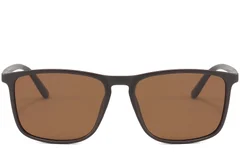 BS2607-0694_Brown_Rectangular_Plastic_Polarized Sunglasses_front