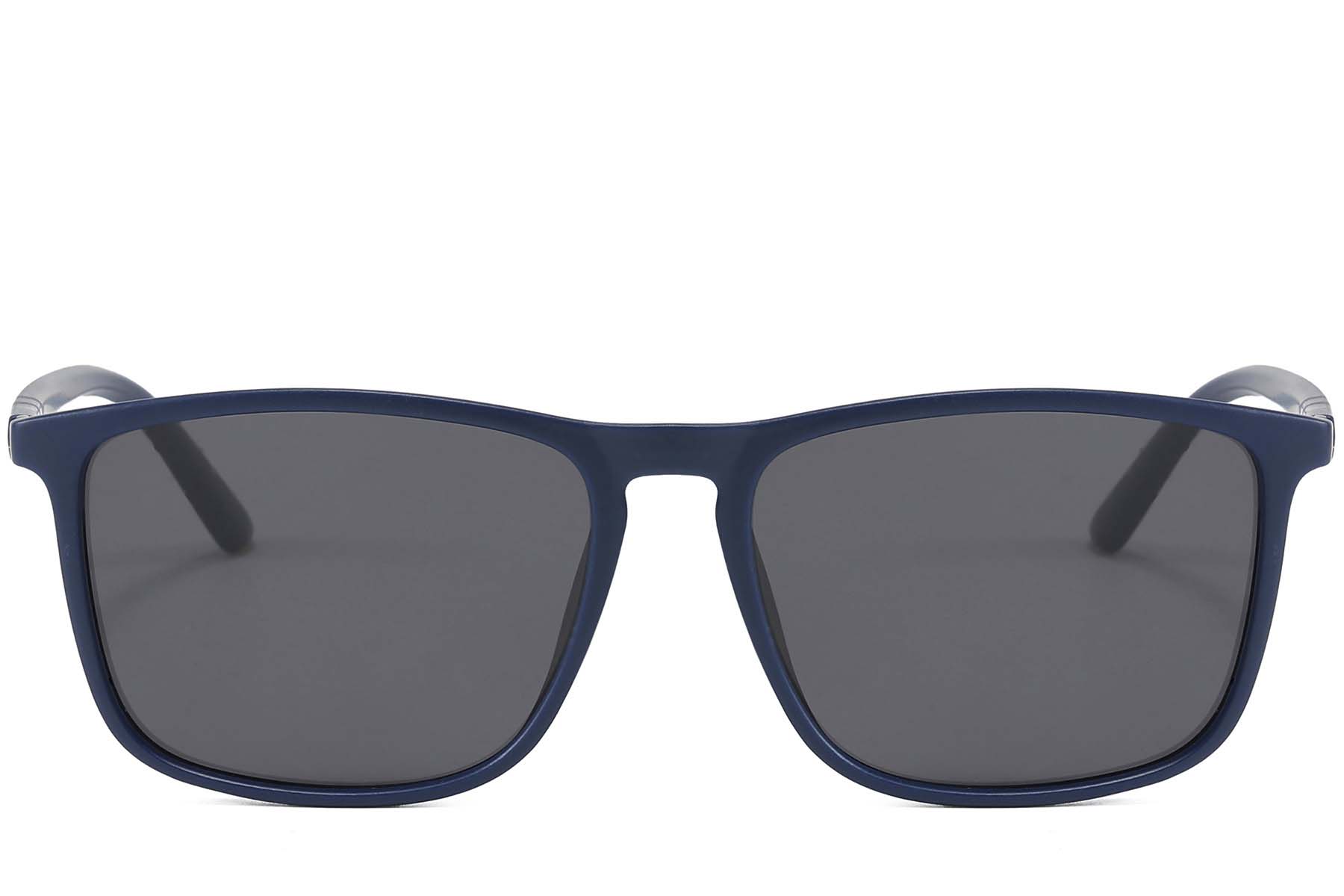 BS2607-0696_Blue_Rectangular_Plastic_Polarized Sunglasses_front