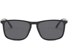 BS2607-0697_Black_Rectangular_Plastic_Polarized Sunglasses_front