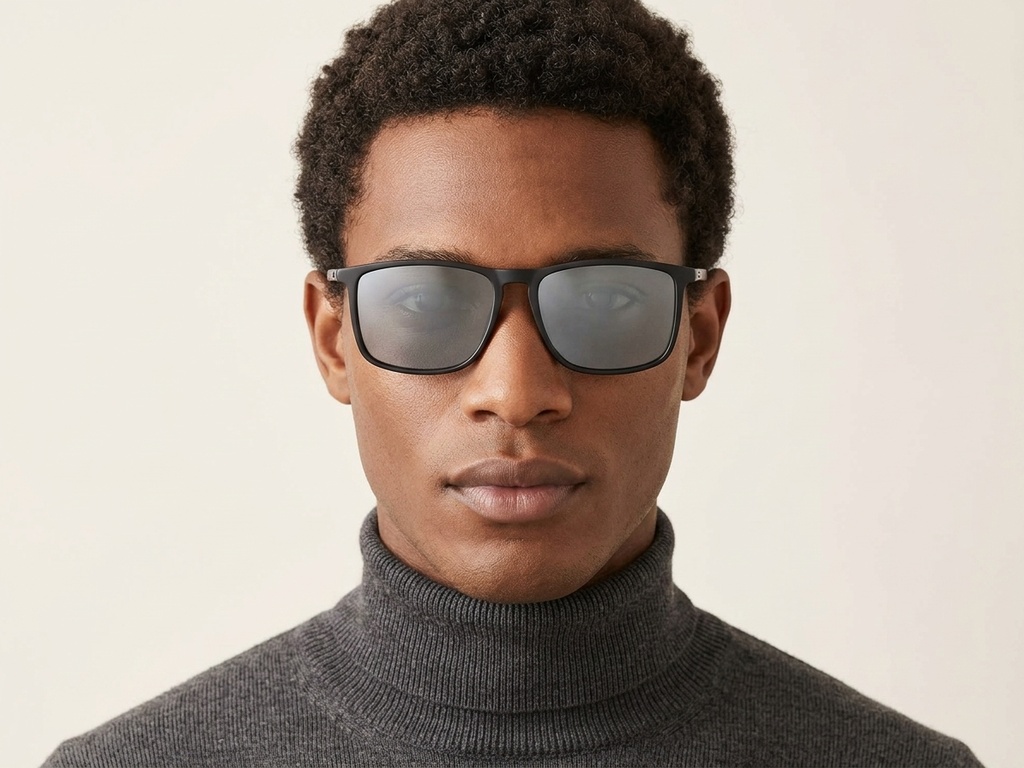 BS2607-0698_Black_Rectangular_Plastic_Polarized Sunglasses-tryon_male