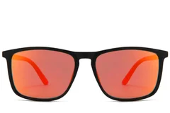 BS2607-0700_Black_Rectangular_Plastic_Polarized Sunglasses_front