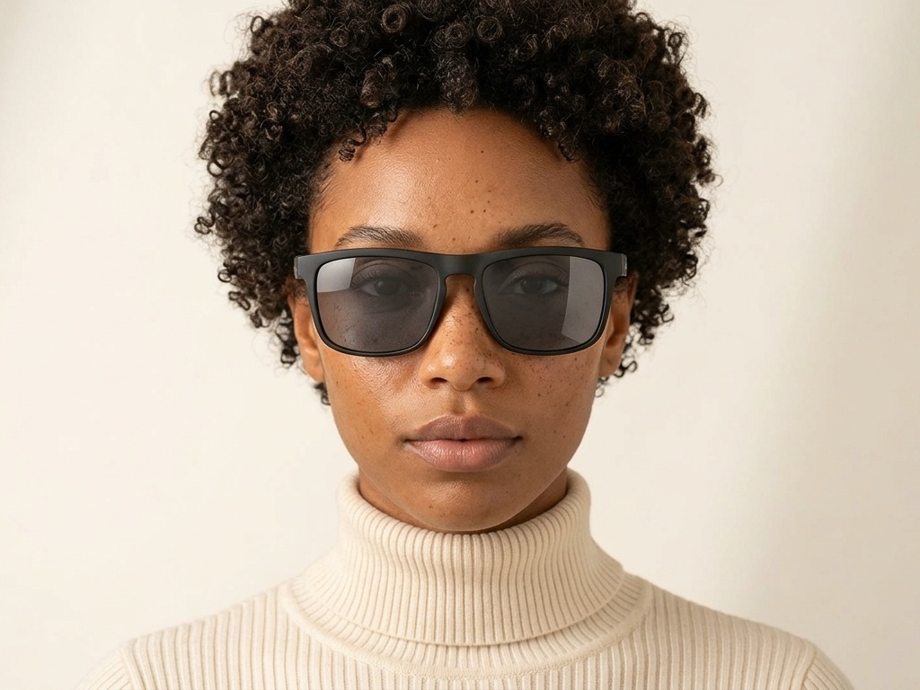 BS2607-0701_Black_Aviator_Plastic_Polarized Sunglasses-tryon_female
