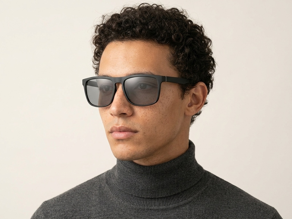 BS2607-0701_Black_Aviator_Plastic_Polarized Sunglasses-tryon_male