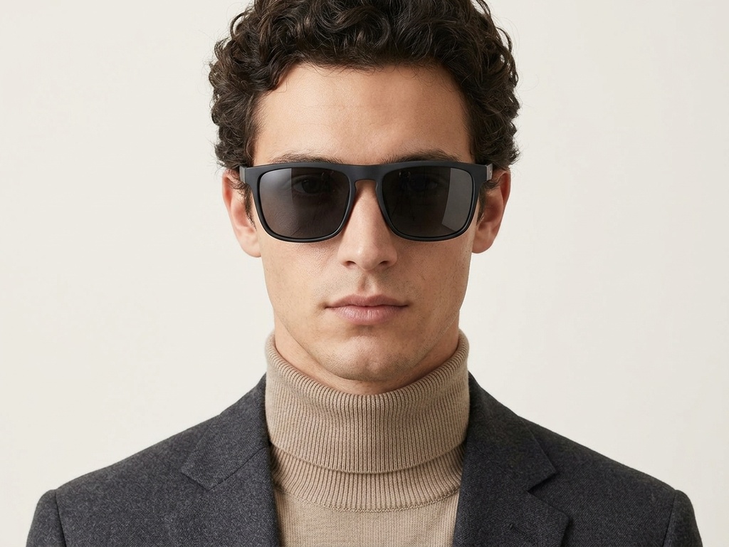 BS2607-0702_Black_Aviator_Plastic_Polarized Sunglasses-tryon_male