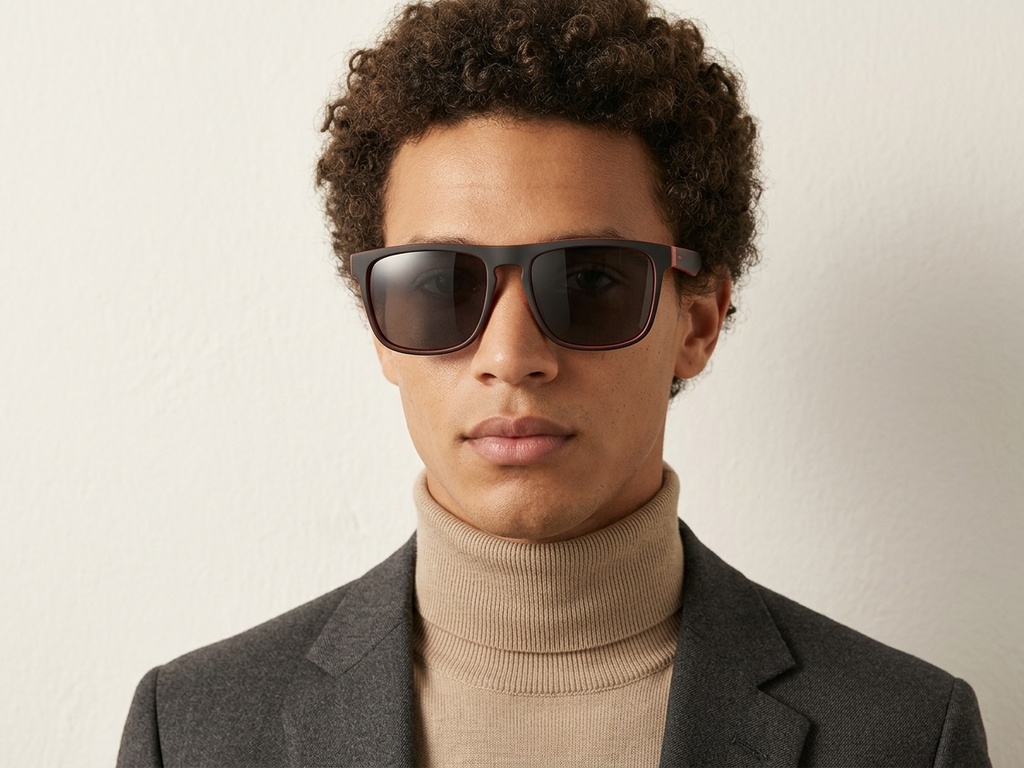 BS2607-0704_Black_Aviator_Plastic_Polarized Sunglasses-tryon_male