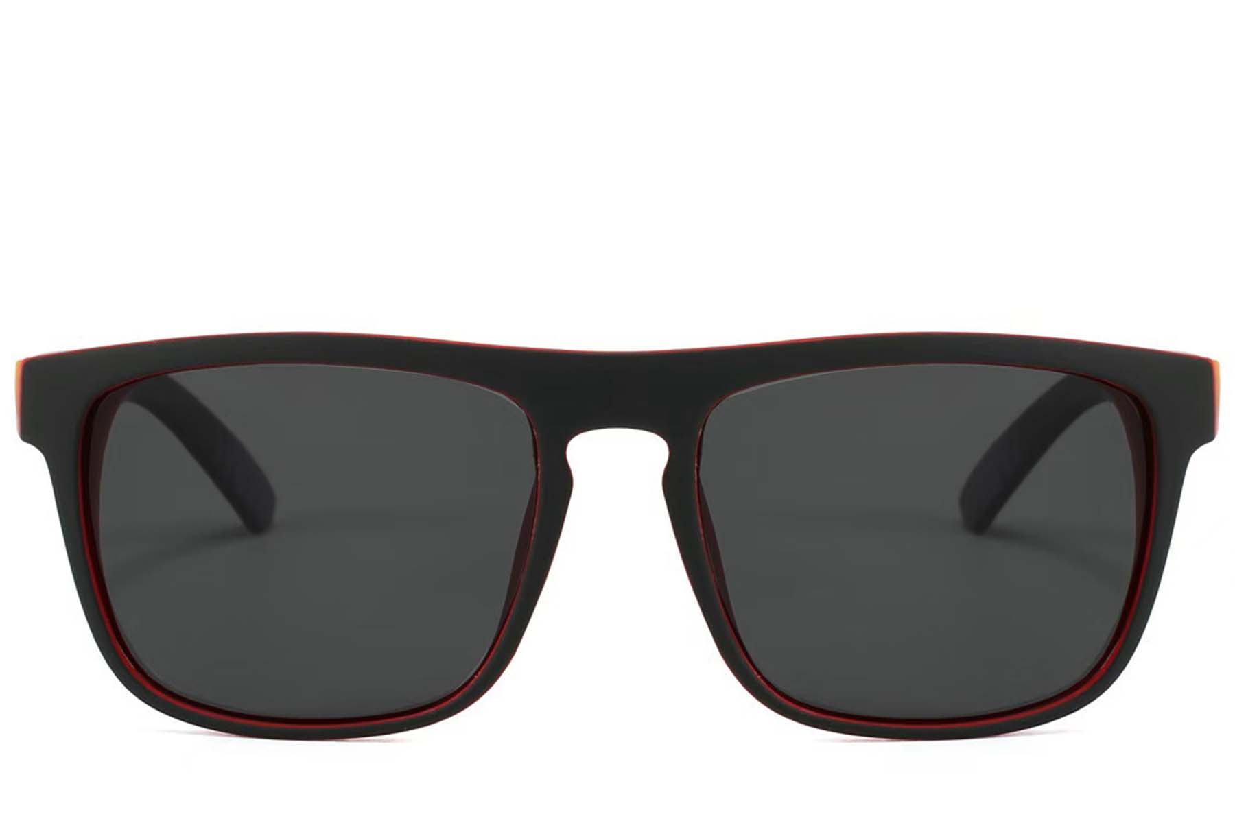 BS2607-0704_Black_Aviator_Plastic_Polarized Sunglasses_front