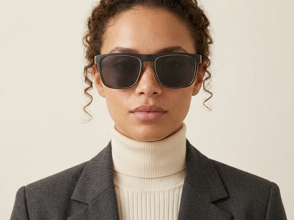 BS2607-0705_Black_Aviator_Plastic_Polarized Sunglasses-tryon_female