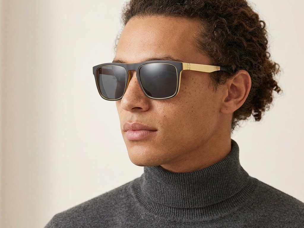 BS2607-0705_Black_Aviator_Plastic_Polarized Sunglasses-tryon_male