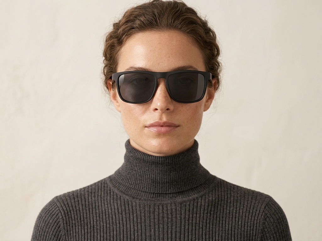 BS2607-0707_Black_Aviator_Plastic_Polarized Sunglasses-tryon_female