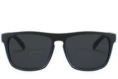 BS2607-0707_Black_Aviator_Plastic_Polarized Sunglasses_front