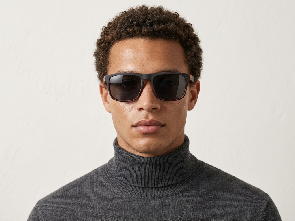 BS2607-0708_Black_Aviator_Plastic_Polarized Sunglasses-tryon_male