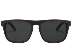BS2607-0708_Black_Aviator_Plastic_Polarized Sunglasses_front