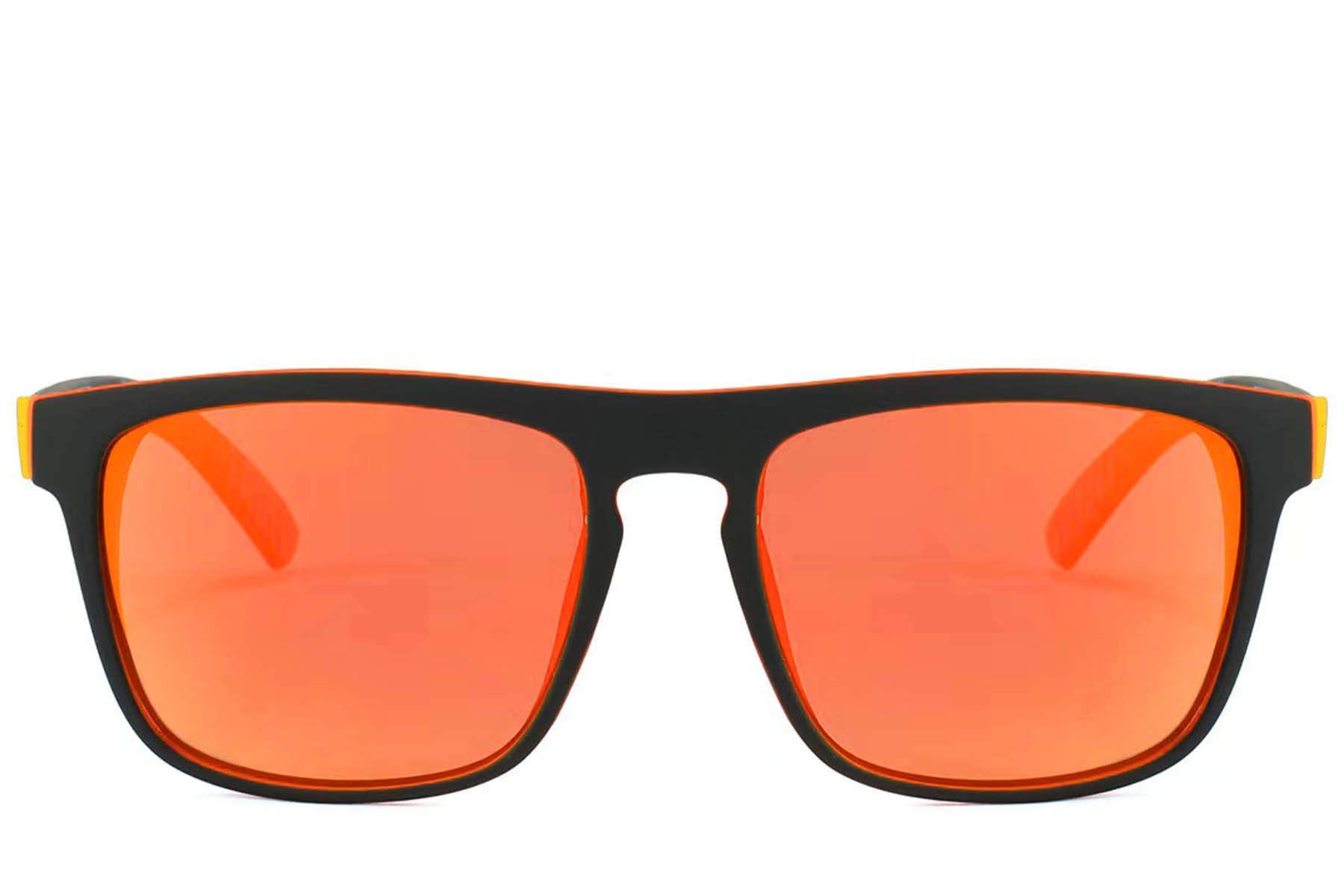 BS2607-0709_Black_Aviator_Plastic_Polarized Sunglasses_front
