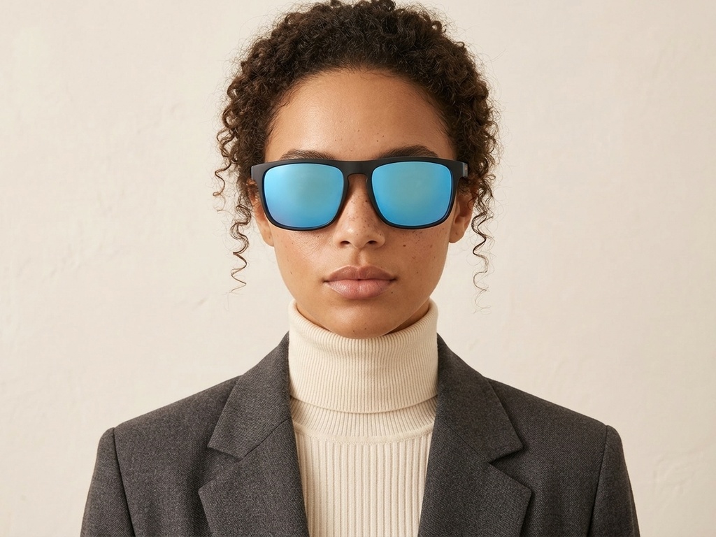 BS2607-0712_Black_Aviator_Plastic_Polarized Sunglasses-tryon_female