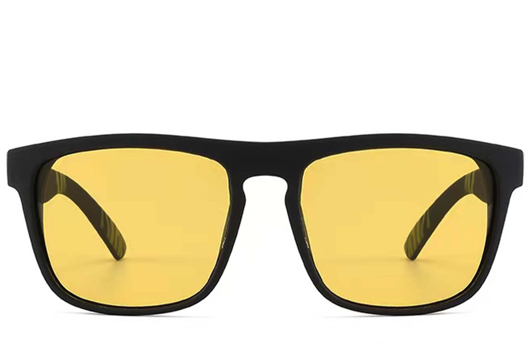BS2607-0713_Black_Aviator_Plastic_Polarized Sunglasses_front