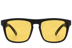 BS2607-0713_Black_Aviator_Plastic_Polarized Sunglasses_front