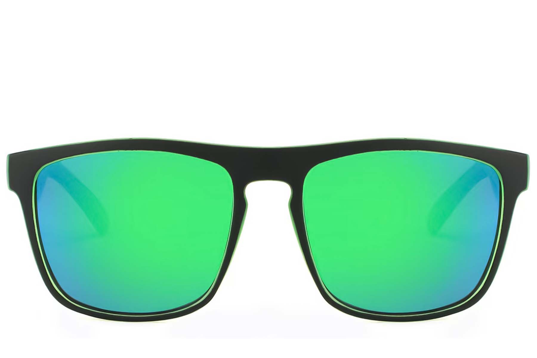 BS2607-0714_Black_Aviator_Plastic_Polarized Sunglasses_front