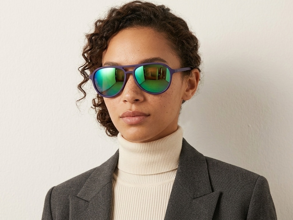 BS2607-0725_Purple_Aviator_Plastic_Polarized Sunglasses-tryon_female