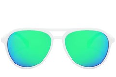 BS2607-0726_White_Aviator_Plastic_Polarized Sunglasses_front