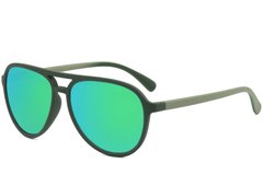 BS2607-0727_Green_Aviator_Plastic_Polarized Sunglasses_corner
