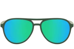 BS2607-0727_Green_Aviator_Plastic_Polarized Sunglasses_front