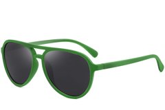 BS2607-0729_Green_Aviator_Plastic_Polarized Sunglasses_corner
