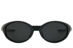 BS2607-0730_Black_Oval_Plastic_Polarized Sunglasses_front
