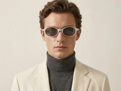 BS2607-0731_Silver_Oval_Plastic_Polarized Sunglasses-tryon_male