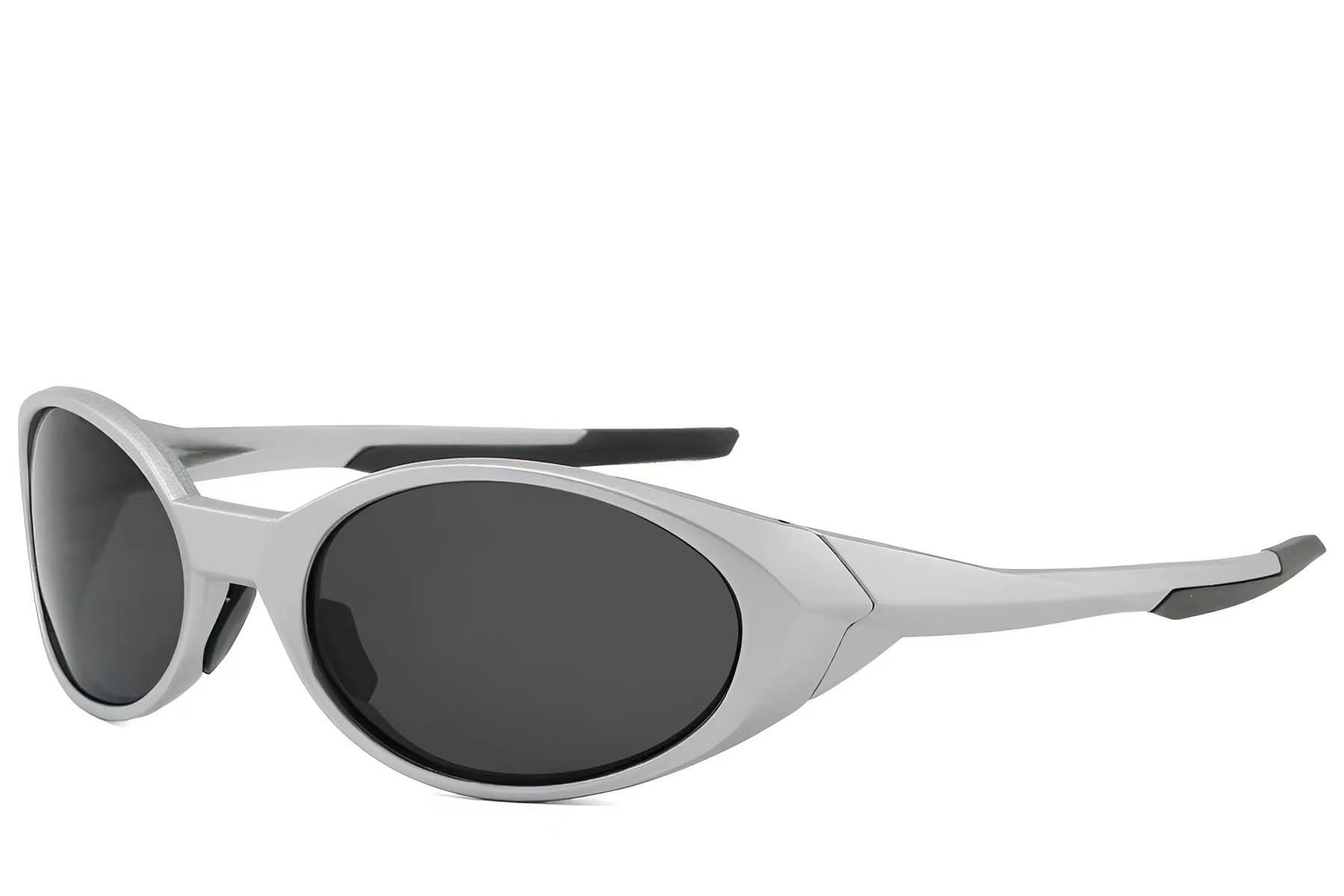 BS2607-0731_Silver_Oval_Plastic_Polarized Sunglasses_corner