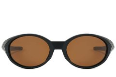 BS2607-0732_Black_Oval_Plastic_Polarized Sunglasses_front