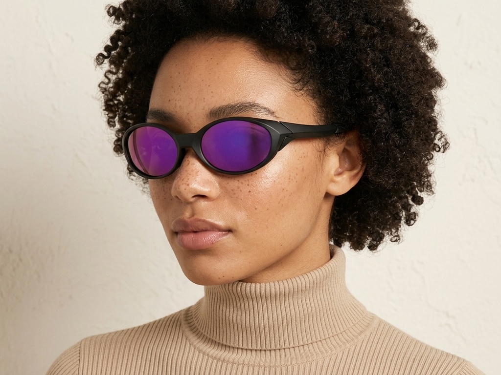 BS2607-0733_Black_Oval_Plastic_Polarized Sunglasses-tryon_female