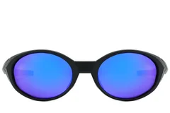 BS2607-0734_Black_Oval_Plastic_Polarized Sunglasses_front