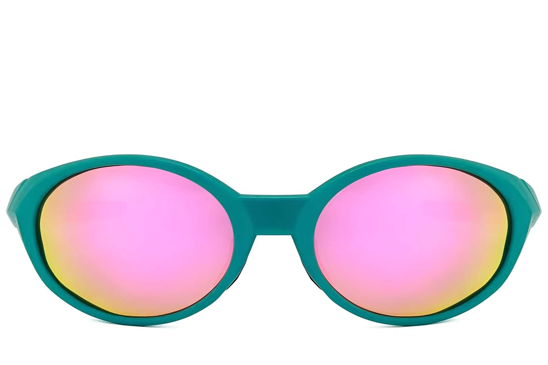 BS2607-0736_Green_Oval_Plastic_Polarized Sunglasses_front