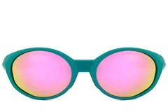 BS2607-0736_Green_Oval_Plastic_Polarized Sunglasses_front