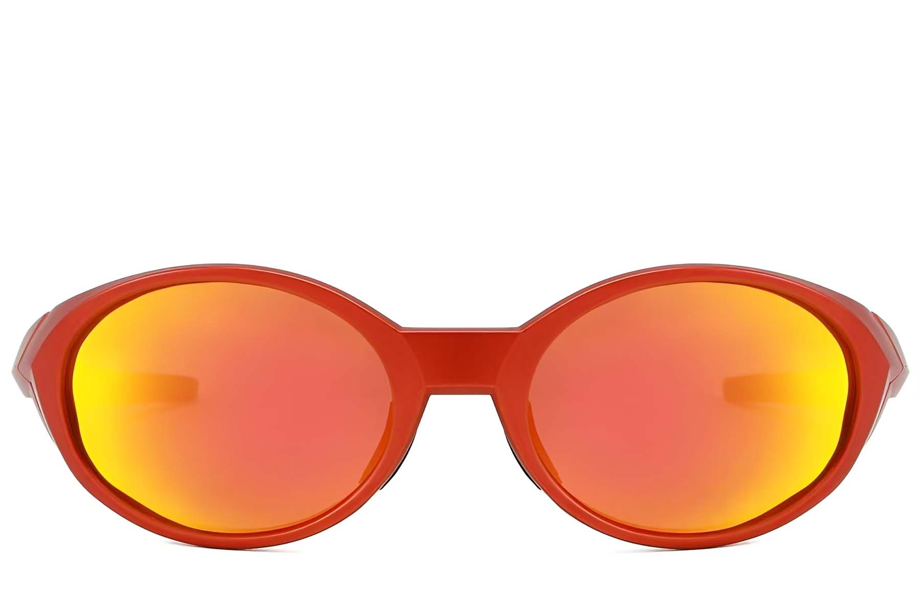 BS2607-0738_Red_Oval_Plastic_Polarized Sunglasses_front