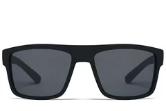 BS2607-0739_Black_Aviator_Plastic_Polarized Sunglasses_front