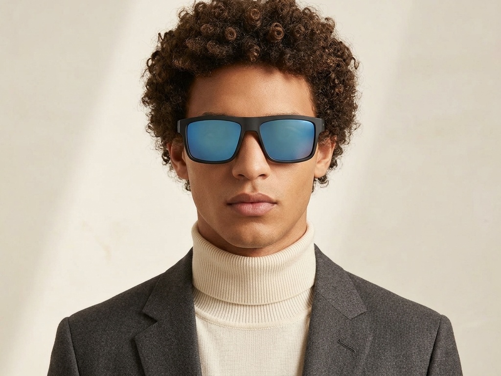 BS2607-0741_Black_Aviator_Plastic_Polarized Sunglasses-tryon_male