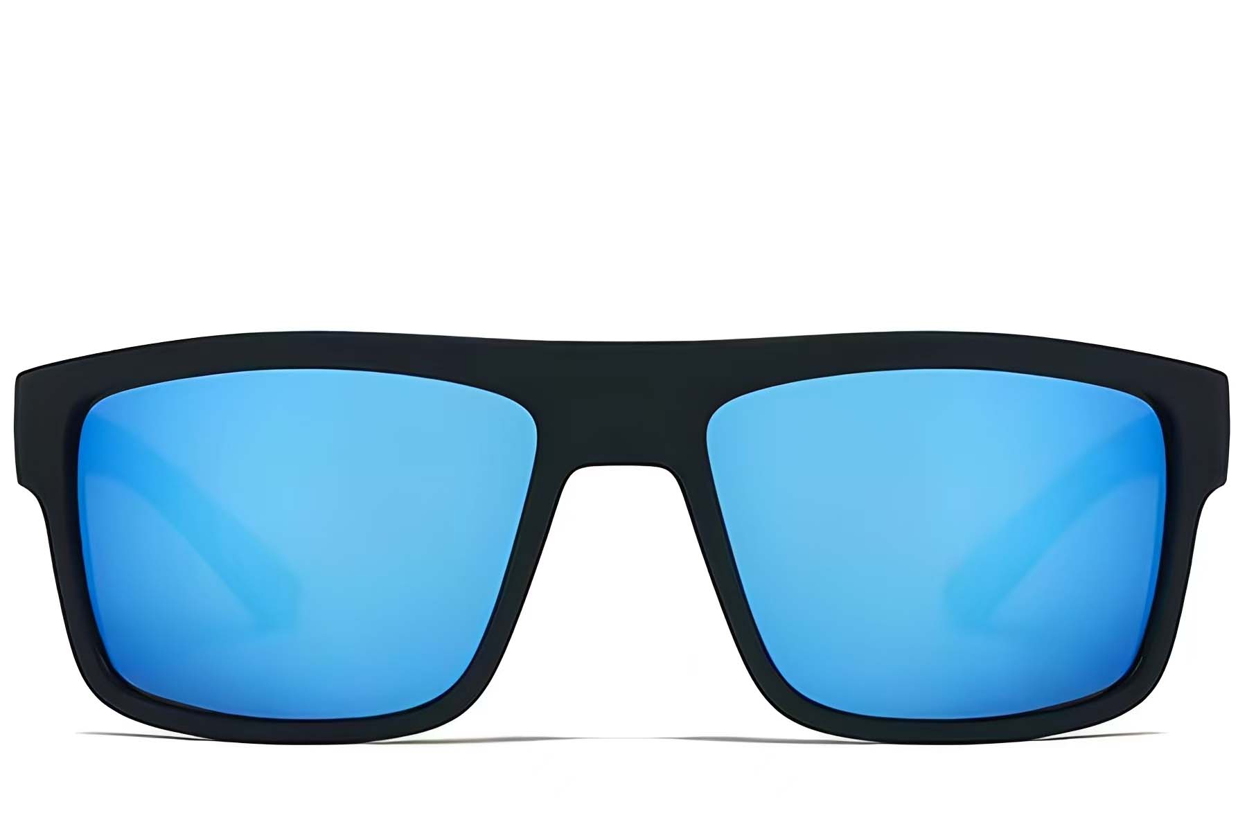 BS2607-0741_Black_Aviator_Plastic_Polarized Sunglasses_front