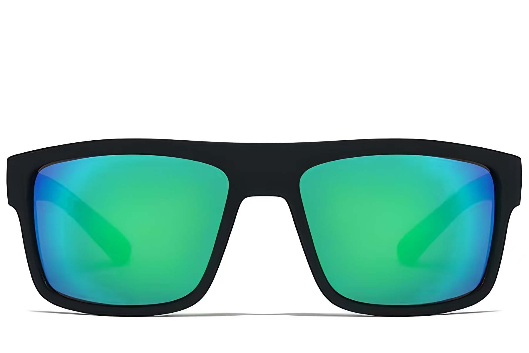 BS2607-0742_Black_Aviator_Plastic_Polarized Sunglasses_front