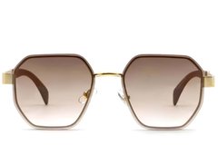 BS2607-0747_Golden_Geometric_Metal_Sunglasses_front