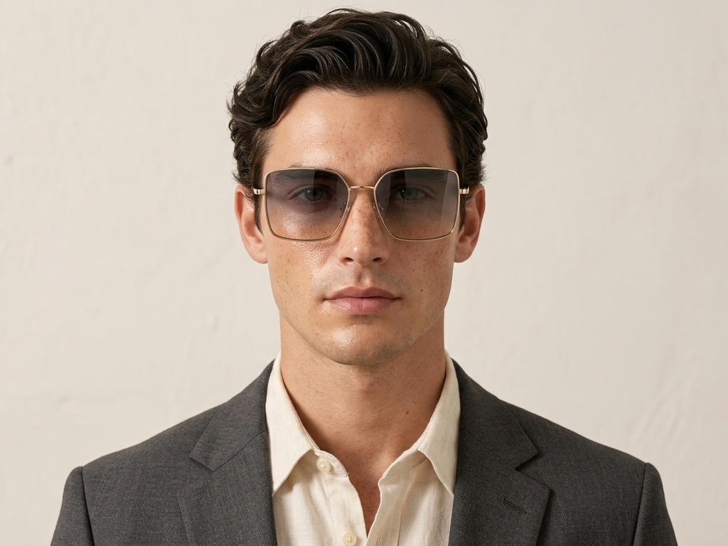 BS2607-0752_Golden_Rectangular_Metal_Sunglasses-tryon_male