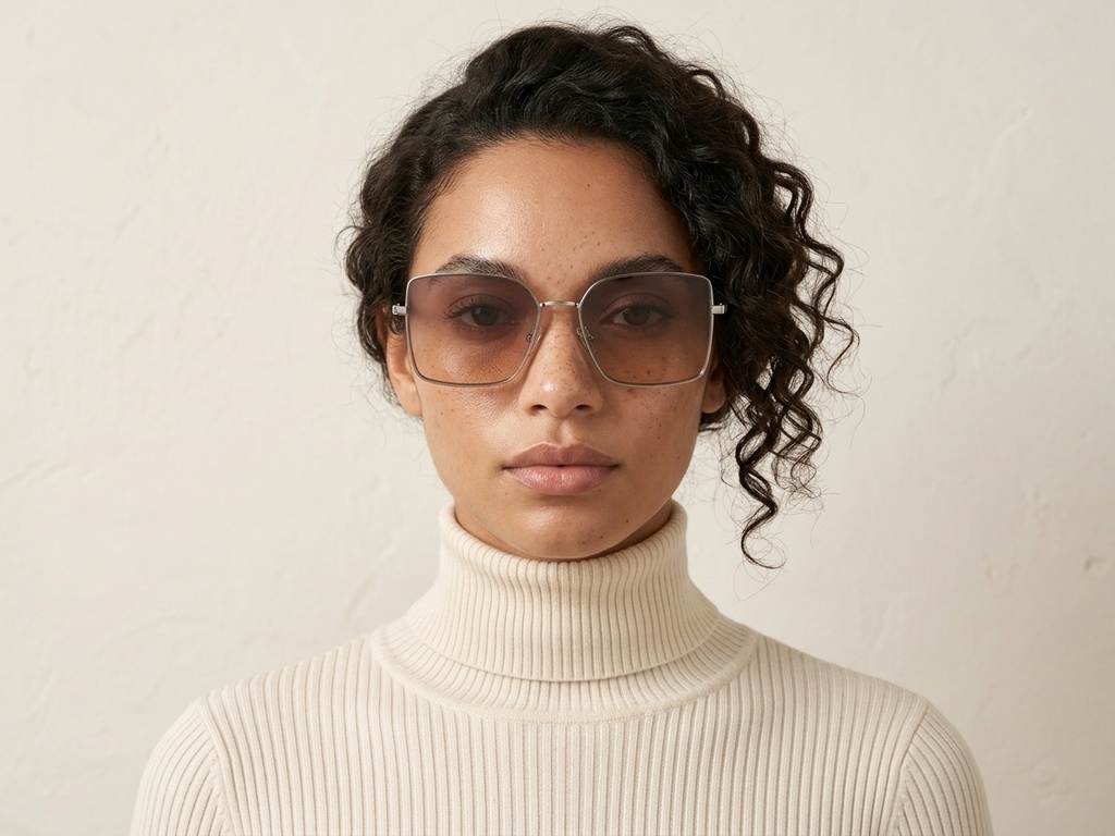 BS2607-0755_Silver_Rectangular_Metal_Sunglasses-tryon_female