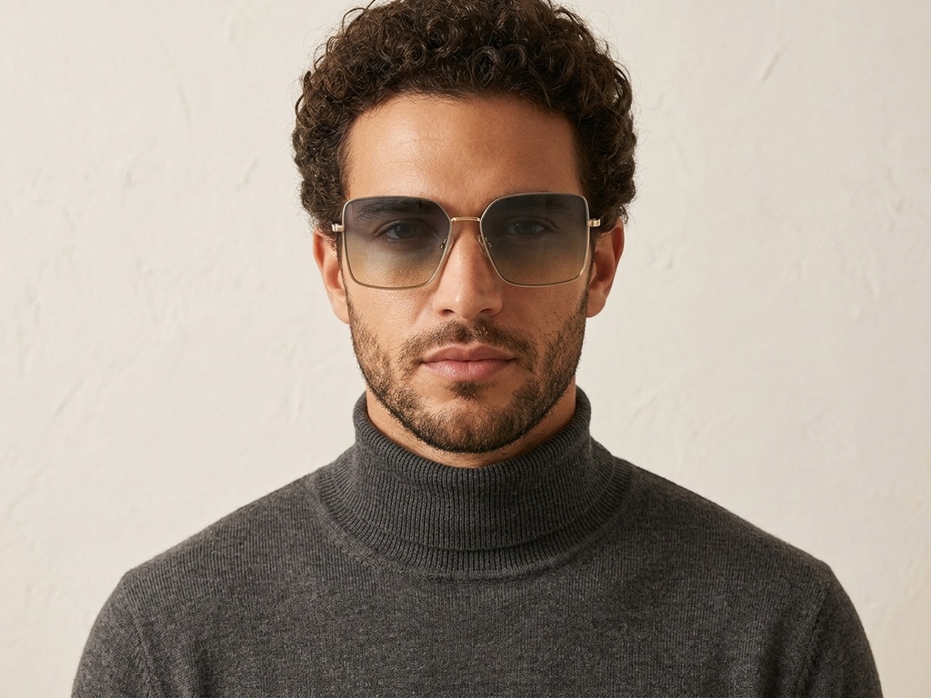 BS2607-0756_Golden_Rectangular_Metal_Sunglasses-tryon_male