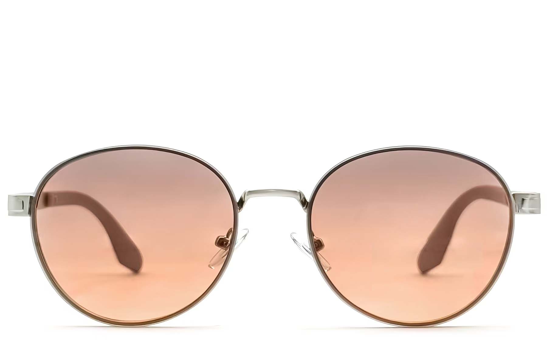 BS2607-0758_Silver_Oval_Metal_Sunglasses_front