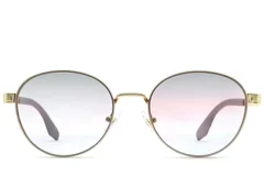 BS2607-0760_Golden_Oval_Metal_Sunglasses_front